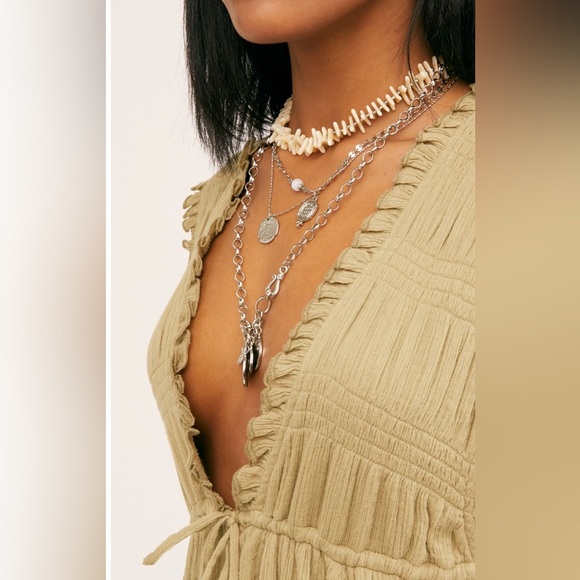 Gorgeous Gauze Moss Free People Antoinette Mini Dress -M - Picture 3 of 9